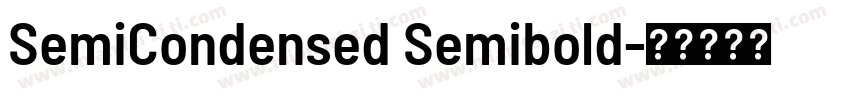 SemiCondensed Semibold字体转换